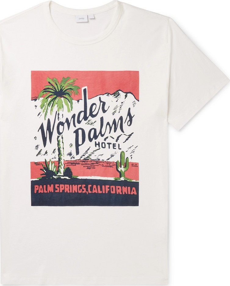 Onia Printed Cotton and Modal-Blend Jersey T-Shirt