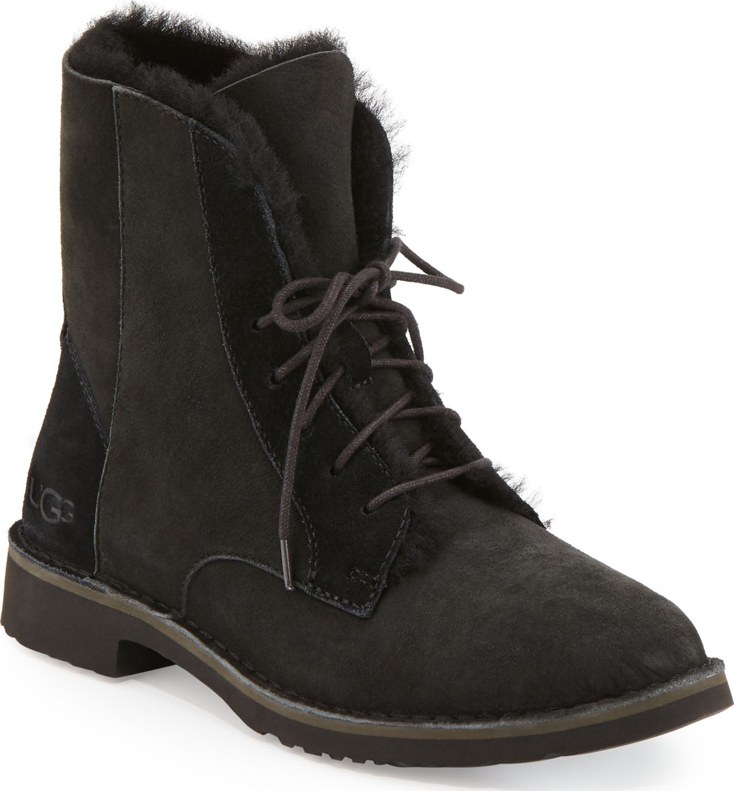 UGG Quincy Shearling Fur Combat Boot