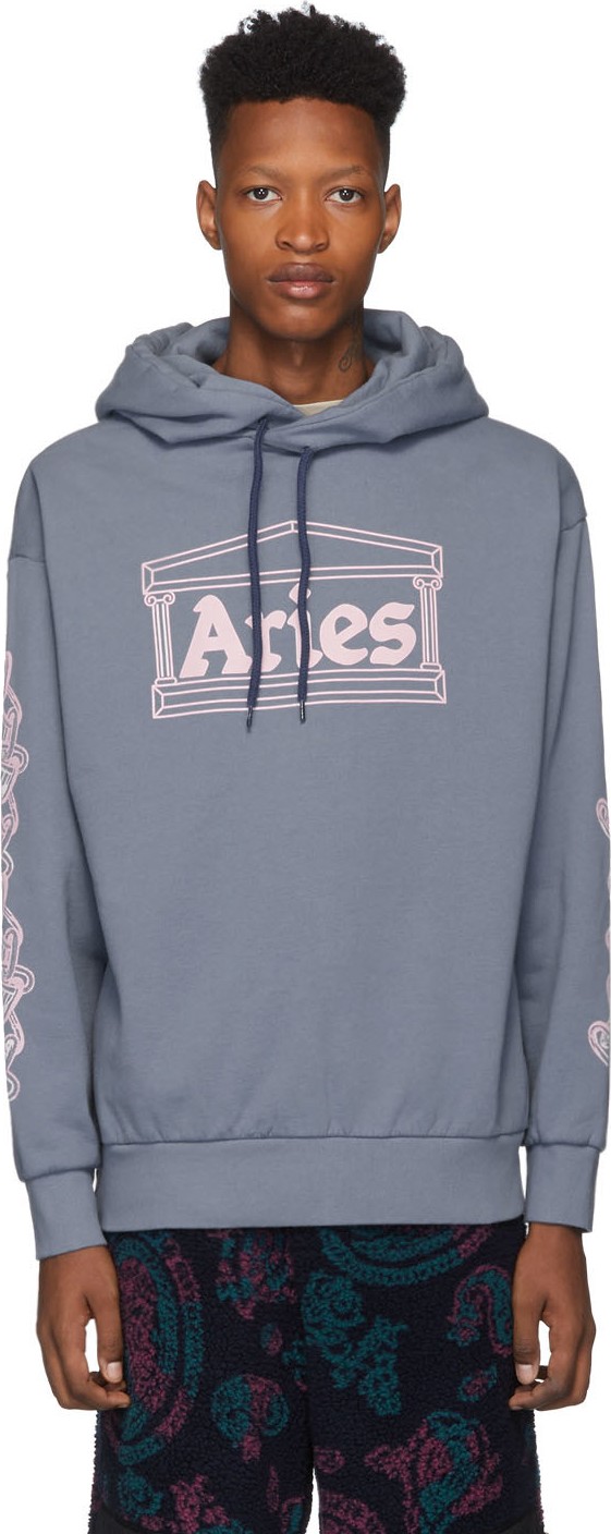 Aries Blue 2 Chains Hoodie