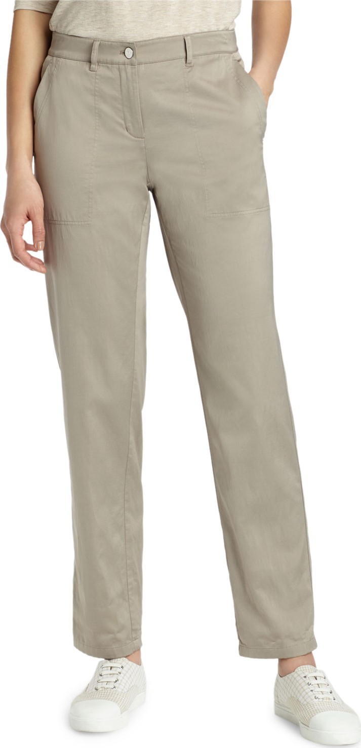 Lafayette 148 New York Fulton Straight-Leg Satin Cloth Pants