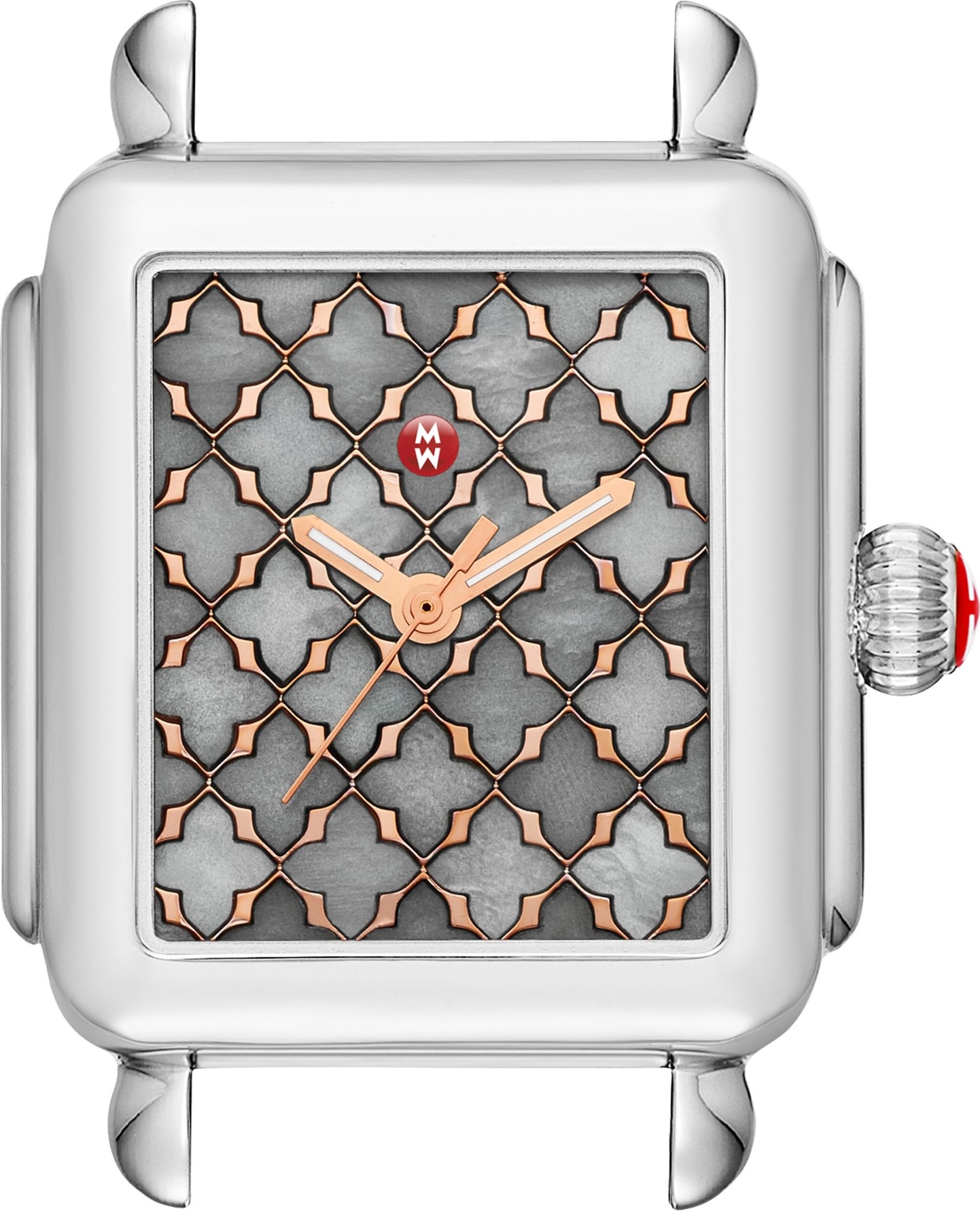 MICHELE Deco Mosaic Square Watch Head, 33mm x 35mm