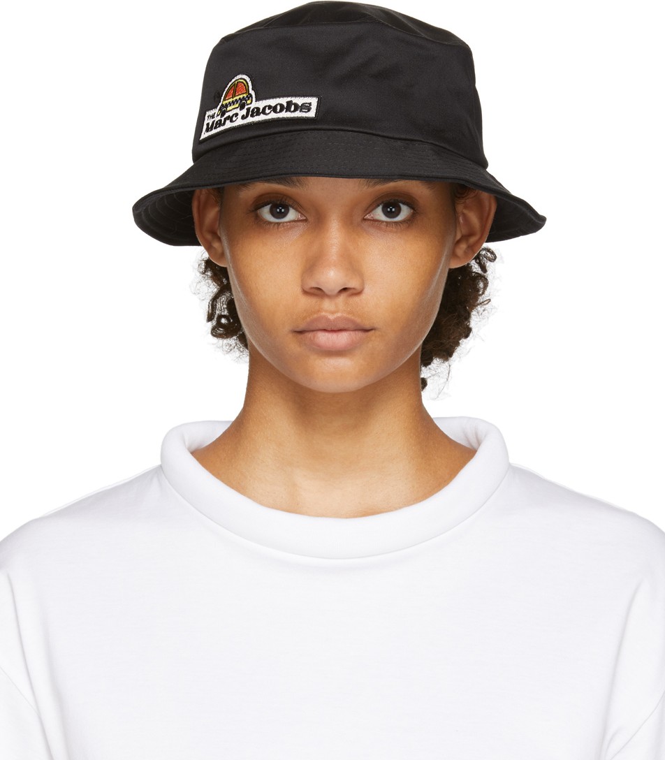 MARC JACOBS Black Logo Bucket Hat