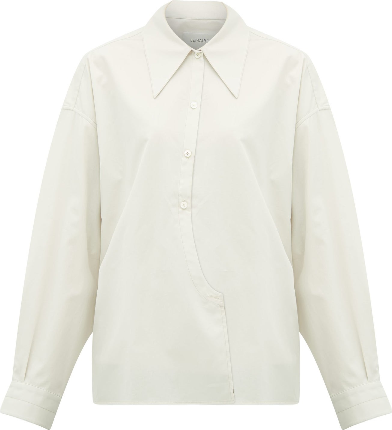 Lemaire Asymmetric cotton-poplin shirt