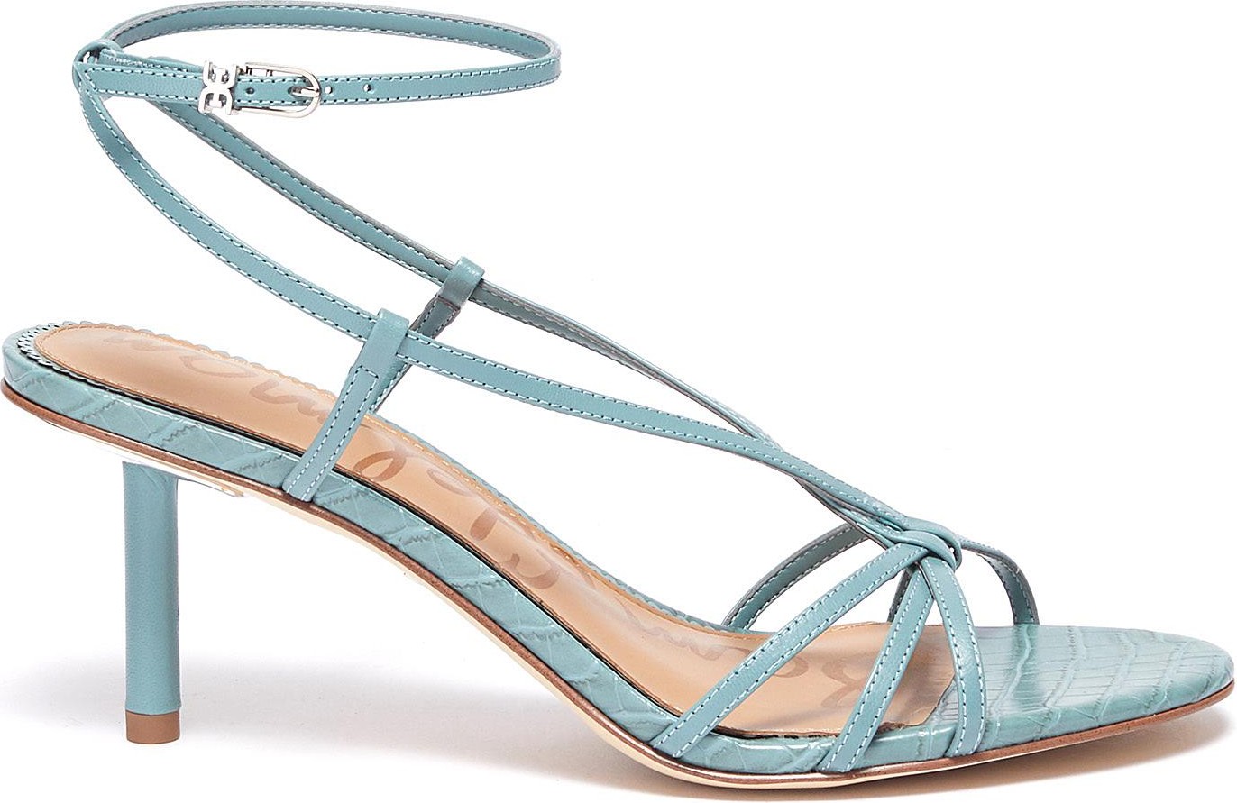 Sam Edelman 'Pippa' strappy croc-embossed leather sandals