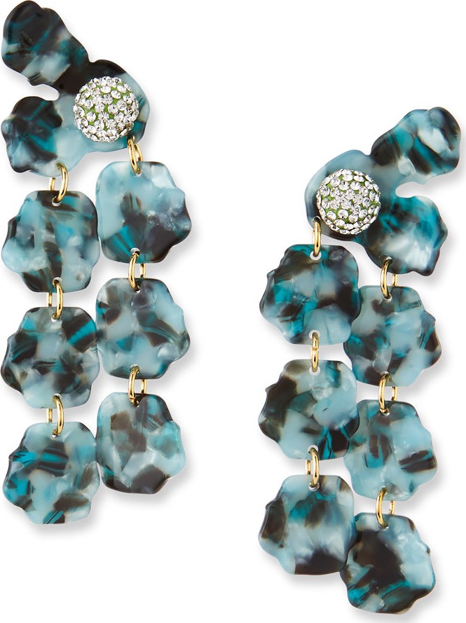 Lele Sadoughi Hand-Swirled Petal Drop Earrings