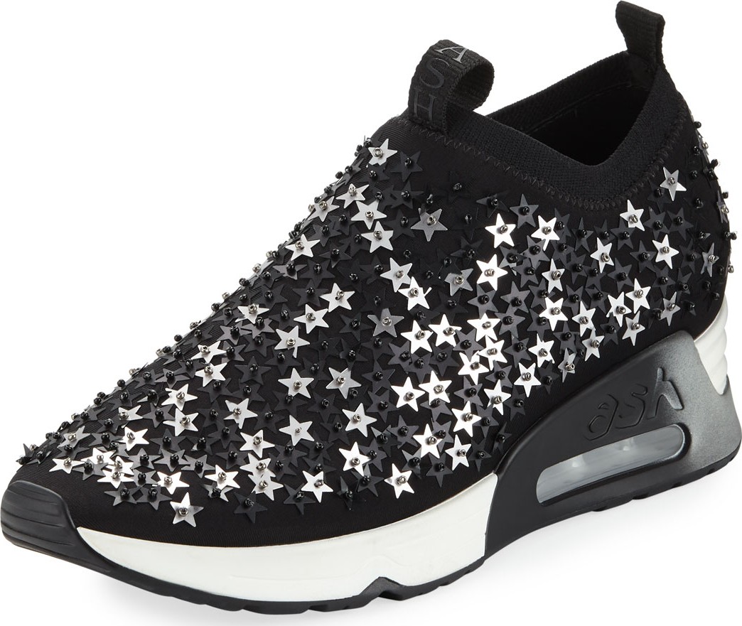 ASH Star-Embellished Knit Sneakers