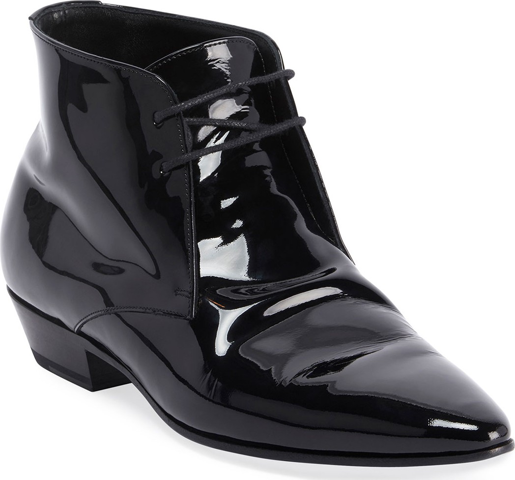 Saint Laurent Jonas Lace-Up Booties