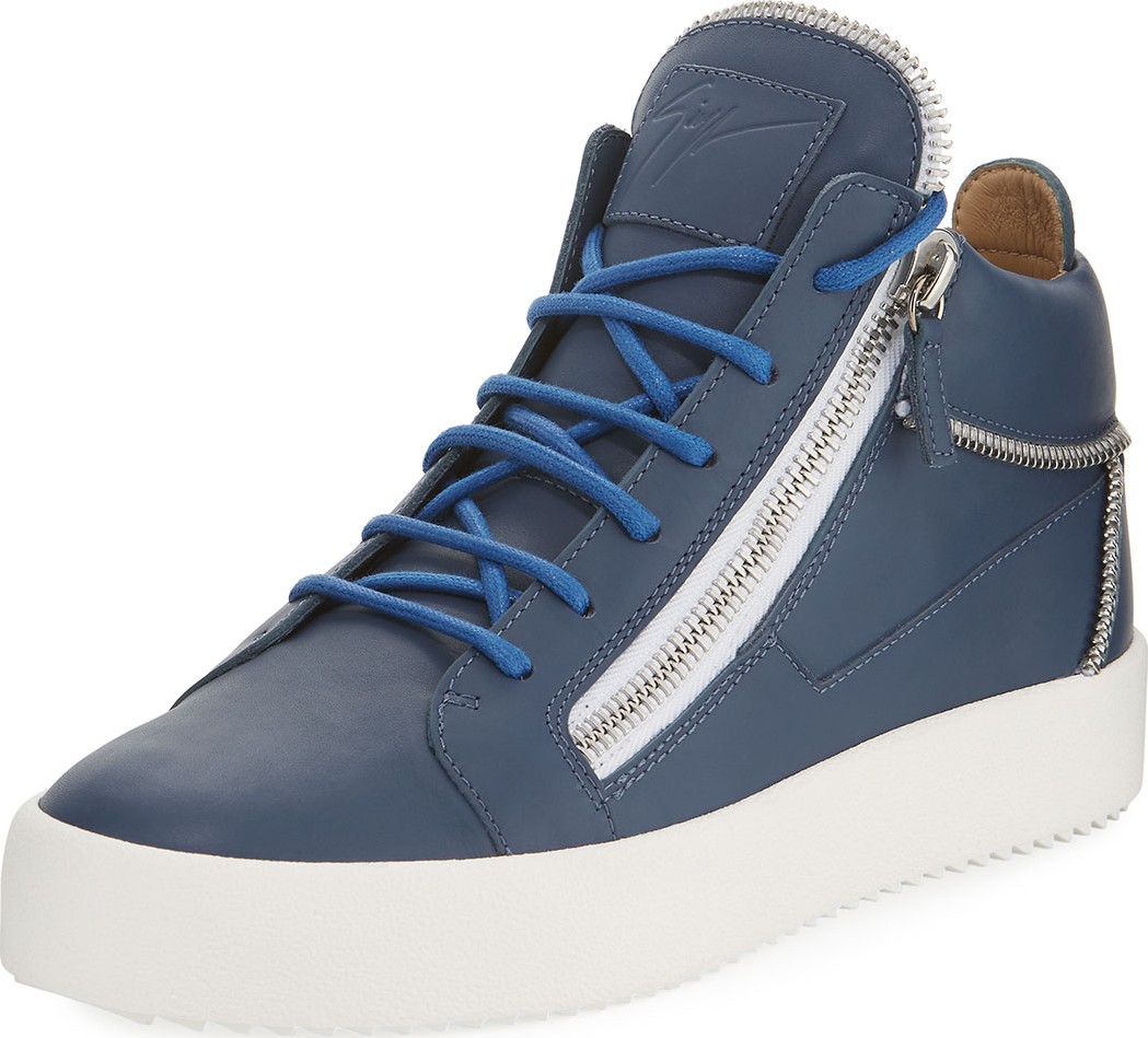 Giuseppe Zanotti Men's High-Top Multi-Zip Sneaker