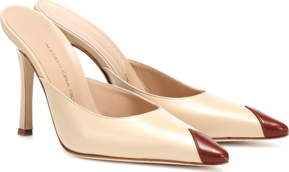 Alessandra Rich Leather mules