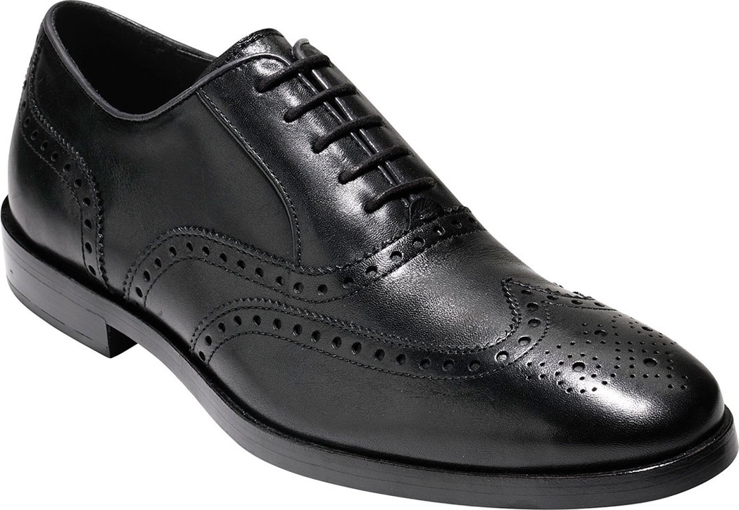 Cole Haan Hamilton Grand Wing-Tip Oxford, Black