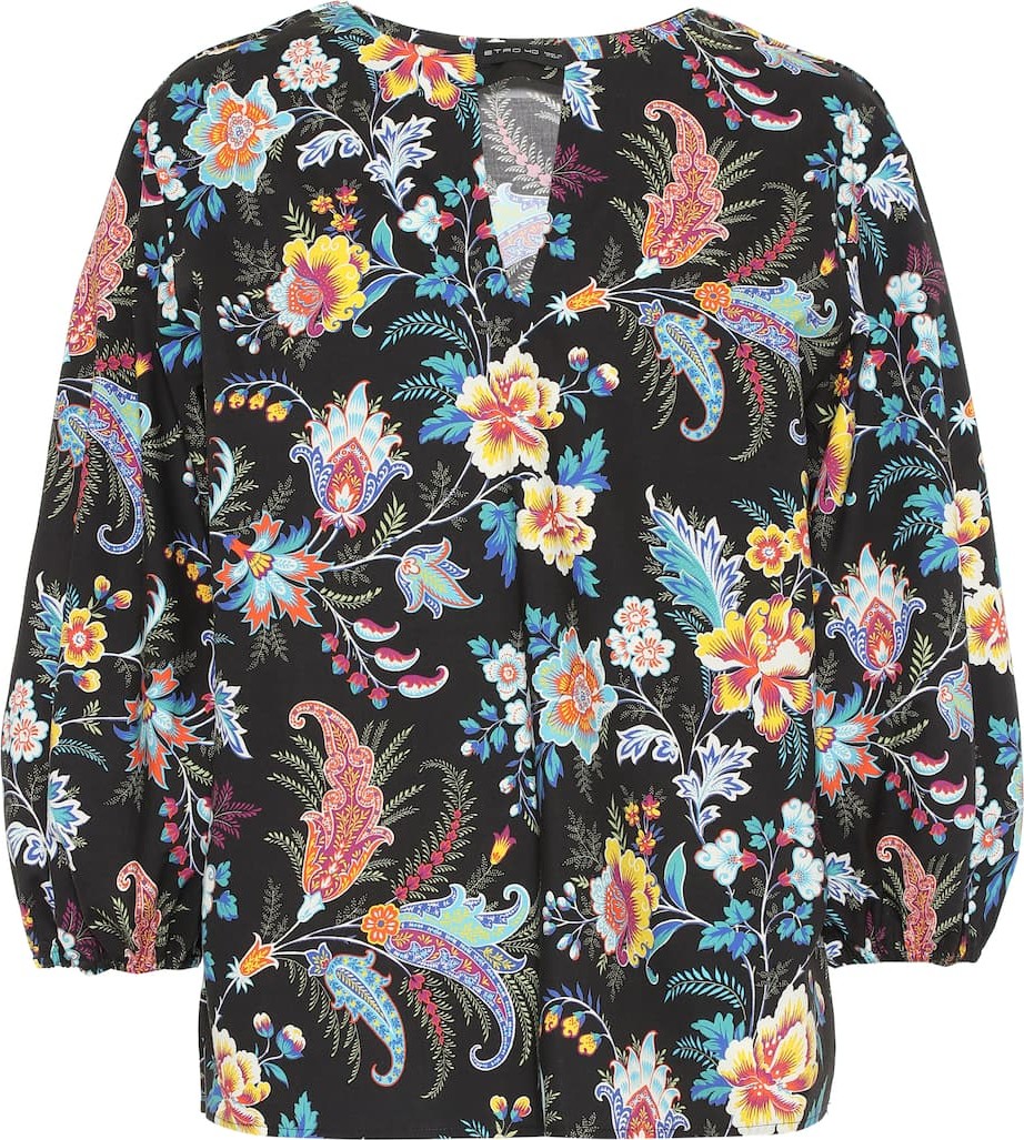 Etro Printed cotton blouse