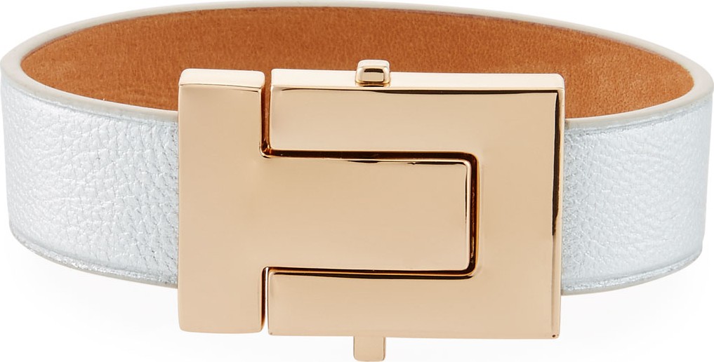 Tory Burch T-Lock Leather Bracelet