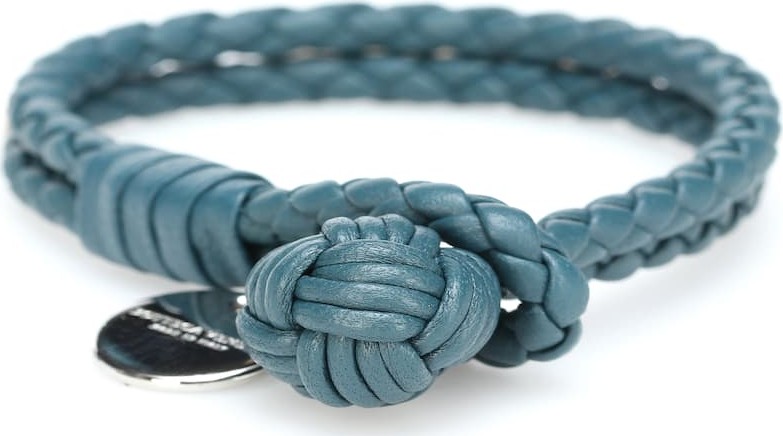 Bottega Veneta Knot intrecciato leather bracelet