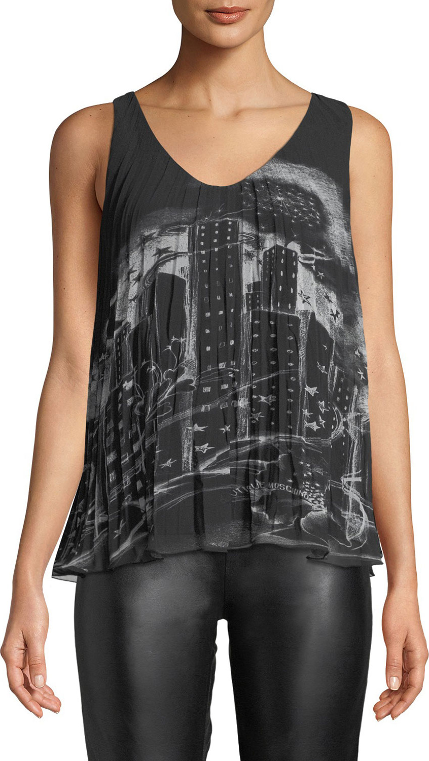 Boutique Moschino Graphic-Print Swing Tank