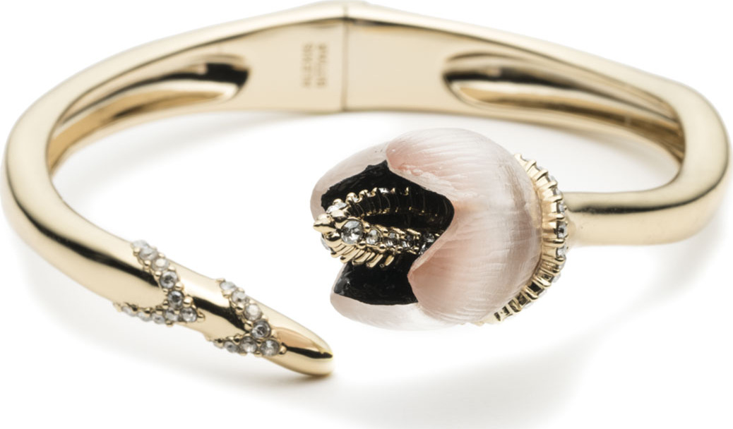 Alexis Bittar Crystal Encrusted Tulip Bypass Bracelet