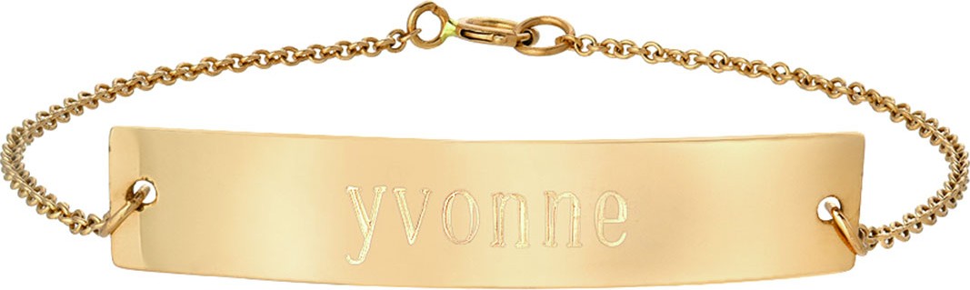 ZOE LEV Personalized Nameplate Bracelet