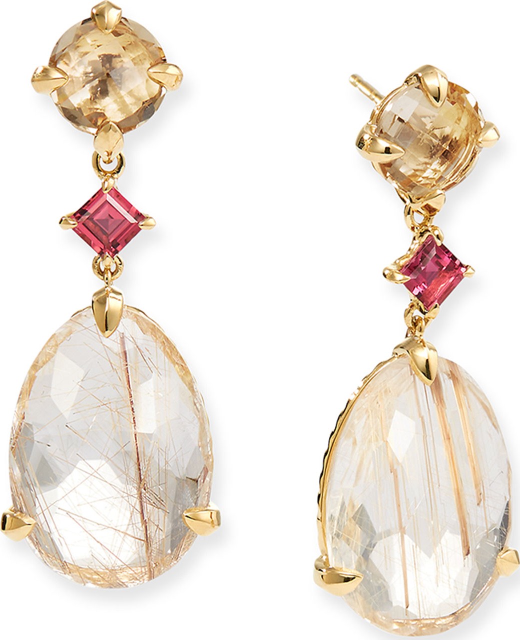 David Yurman 18k Gold Chatelaine Drop Earrings