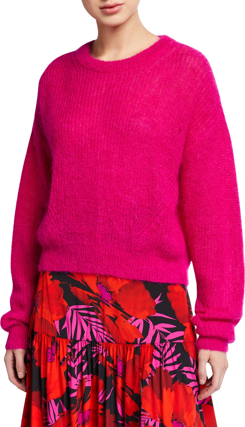 Veronica Beard Melinda Mohair Crewneck Sweater