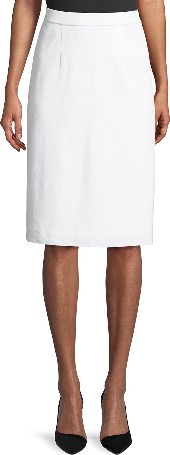 Misook Lined Straight Pull-On Skirt