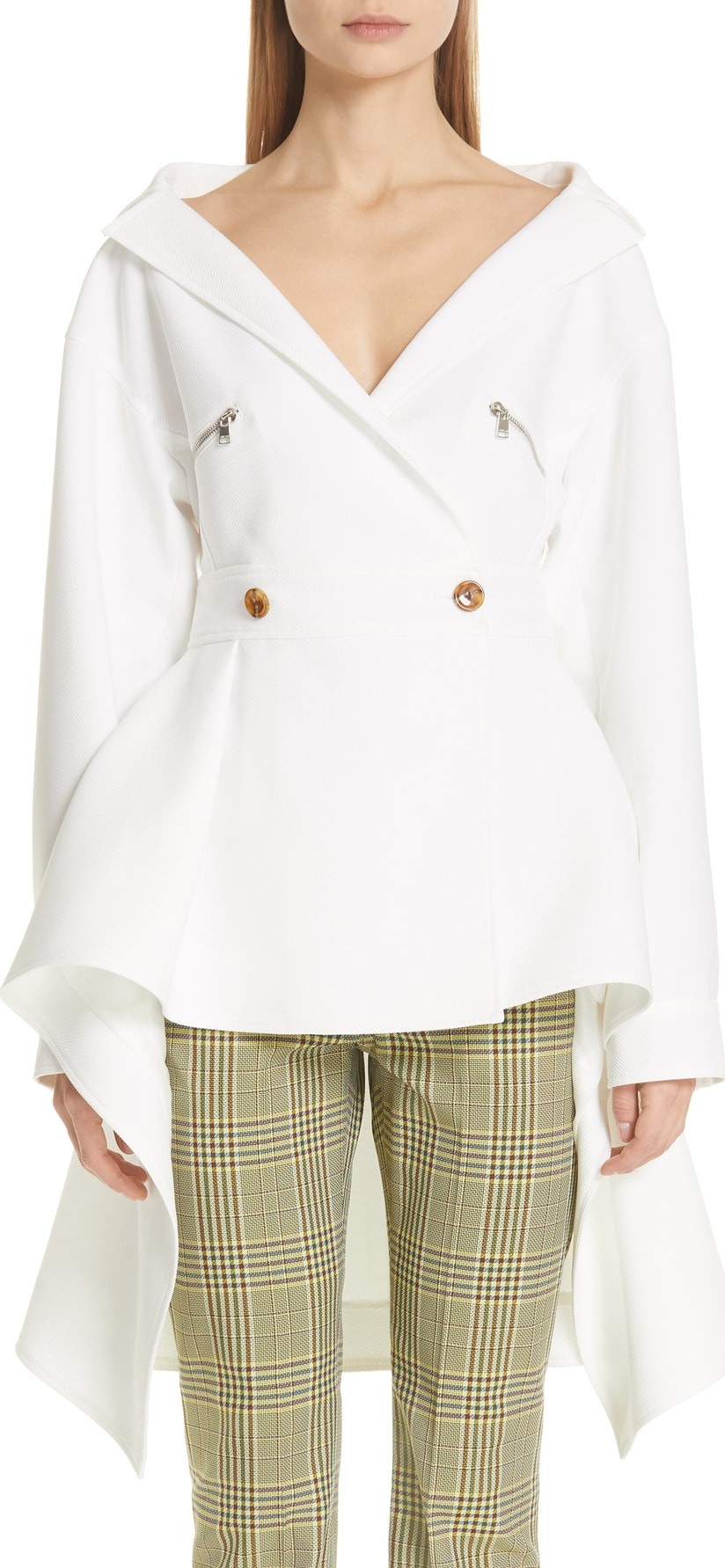 ADEAM Twill Military Wrap Jacket