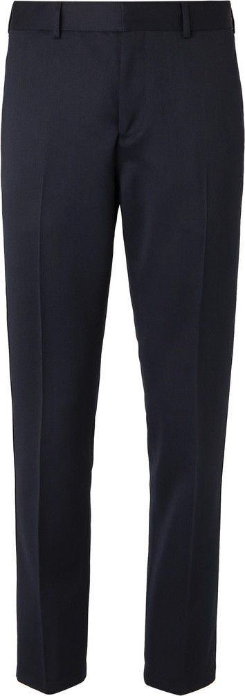 Sandro Midnight-Blue Tapered Twill Trousers