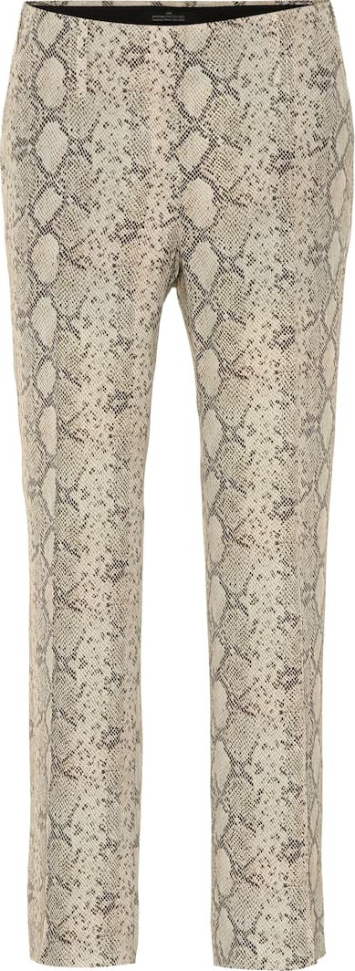 Rokh Snake-effect mid-rise pants