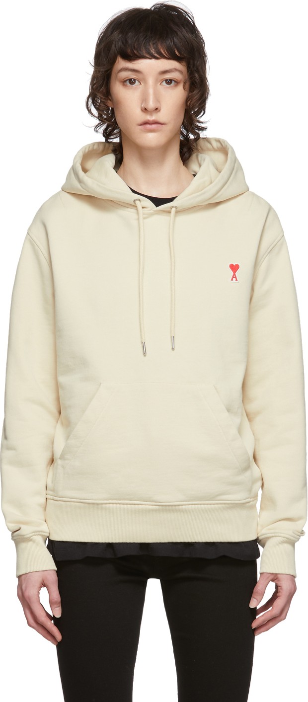AMI Beige Ami De Coeur Hoodie