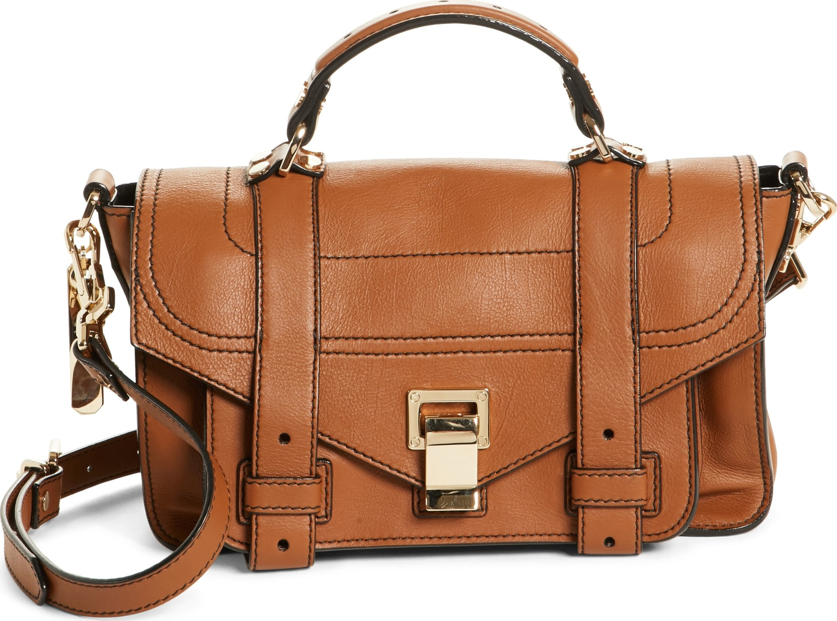 Proenza Schouler Tiny PS1 Grainy Leather Satchel