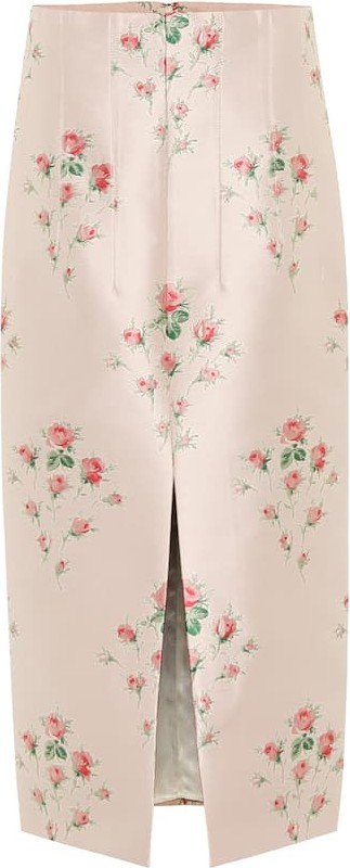 Brock Collection Floral-jacquard skirt