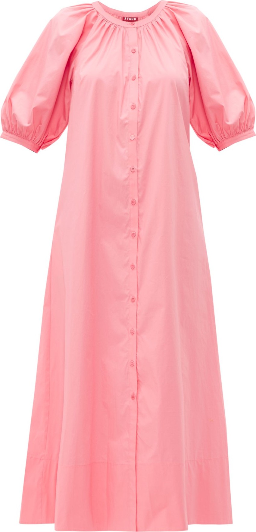 Staud Vincent cotton-poplin midi shirtdress