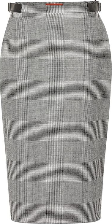 Altuzarra Bolan checked wool-blend skirt