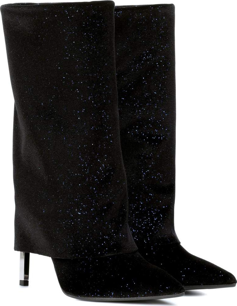 Balmain Babette metallic velvet boots