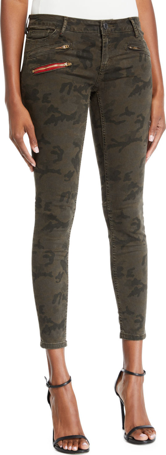 Etienne Marcel Camo-Print Cropped Skinny Jeans