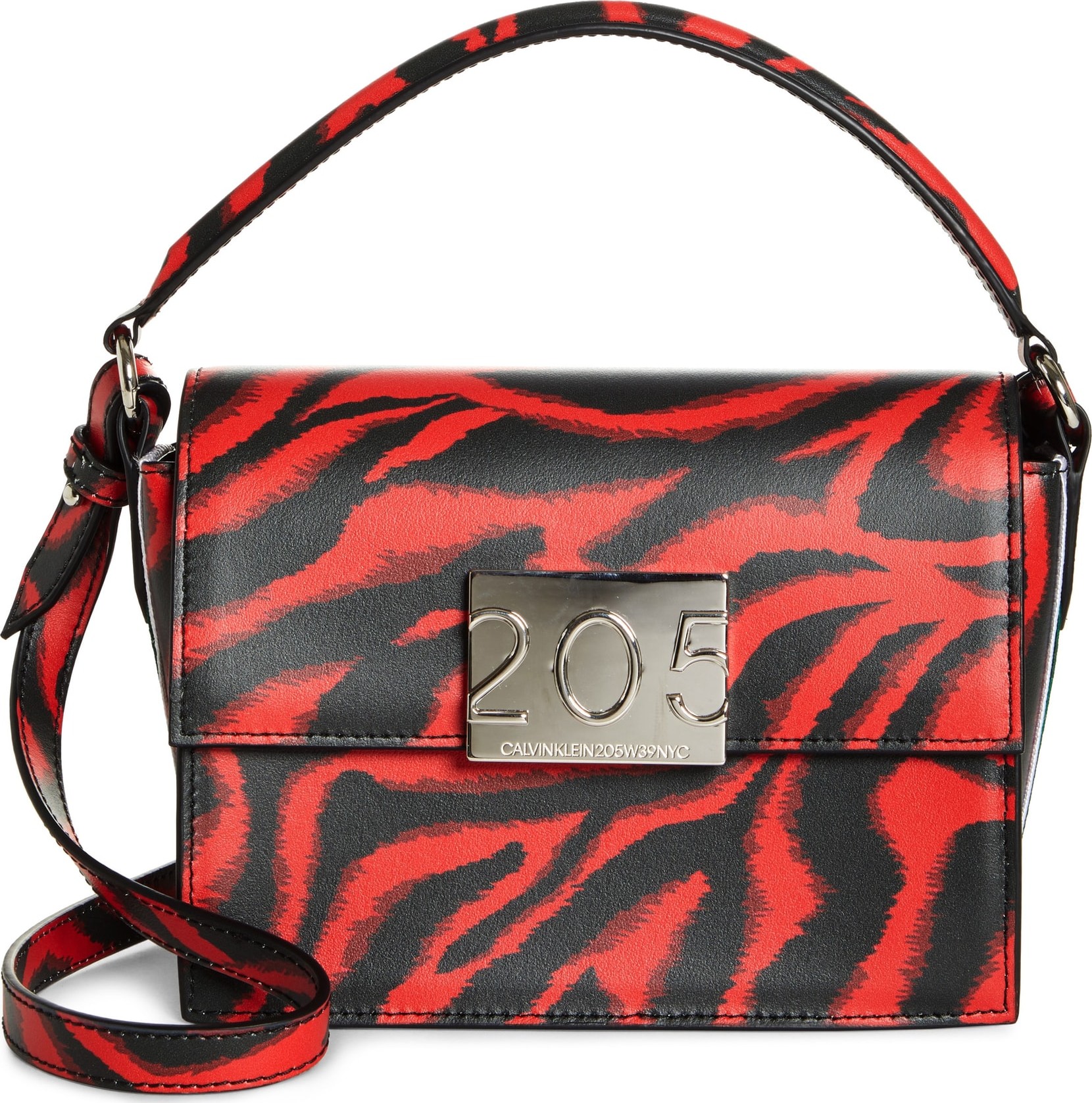 Calvin Klein 205W39NYC Small Bonnie Top Handle Calfskin Crossbody Bag