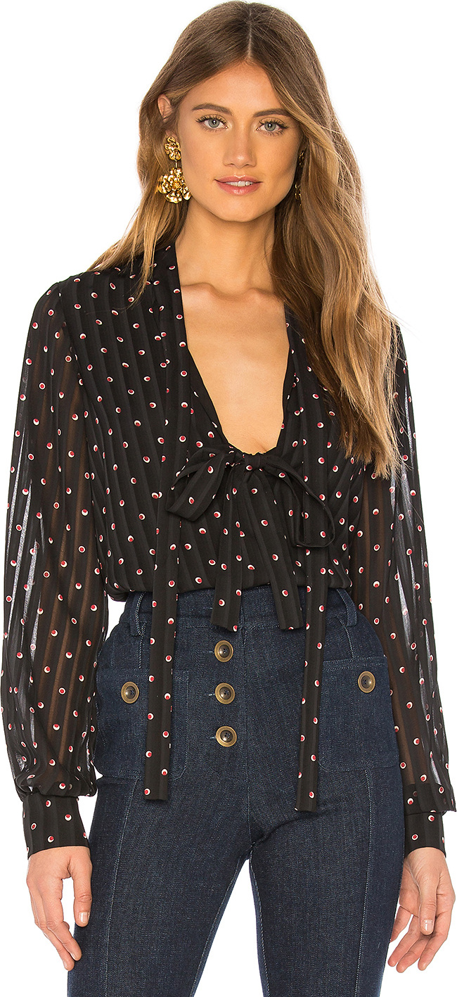 Alexis Novak Tie Neck Blouse