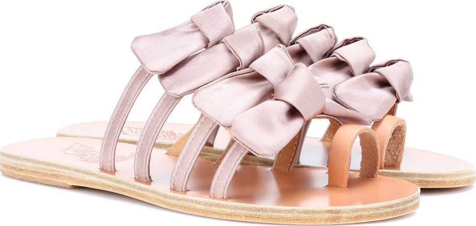 Ancient Greek Sandals Hara satin slides
