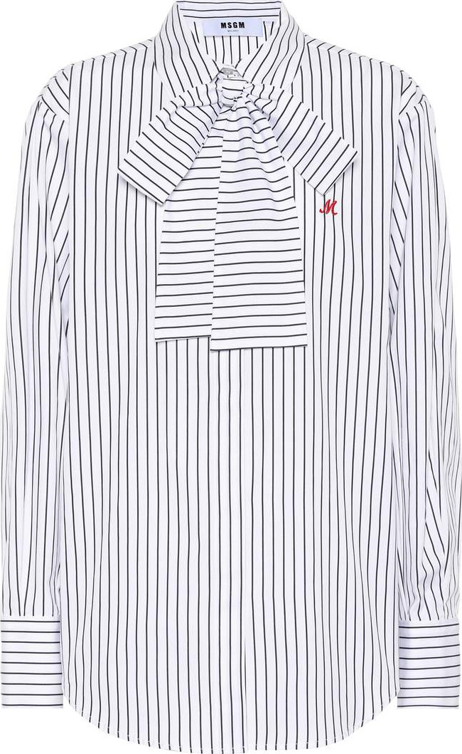 MSGM Striped cotton shirt