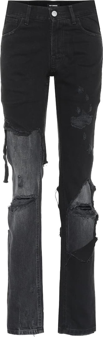Raf Simons Distressed straight jeans