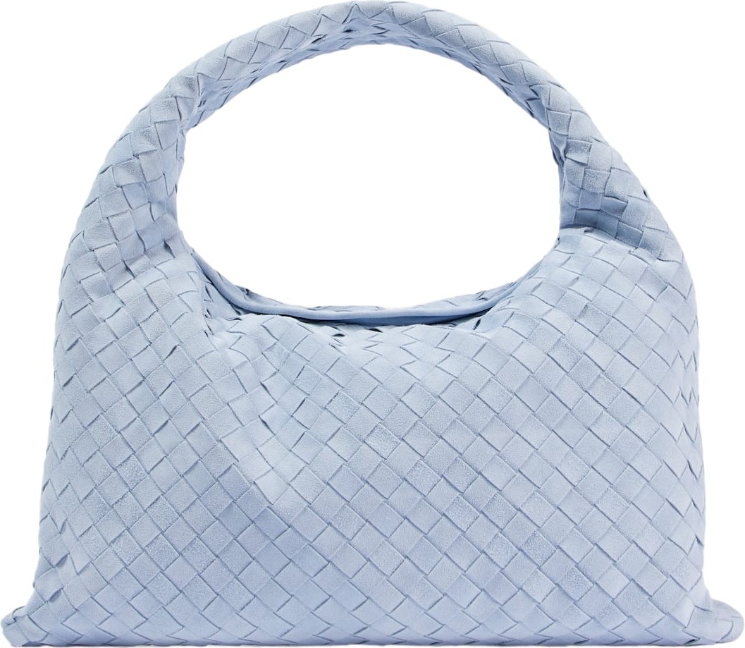 Bottega Veneta - Hop Intrecciato Small suede tote bag