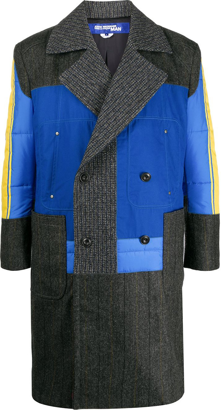 Junya Watanabe MAN - Panelled double-breasted coat