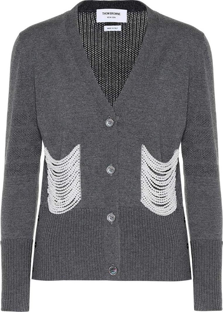 Thom Browne Embellished wool cardigan
