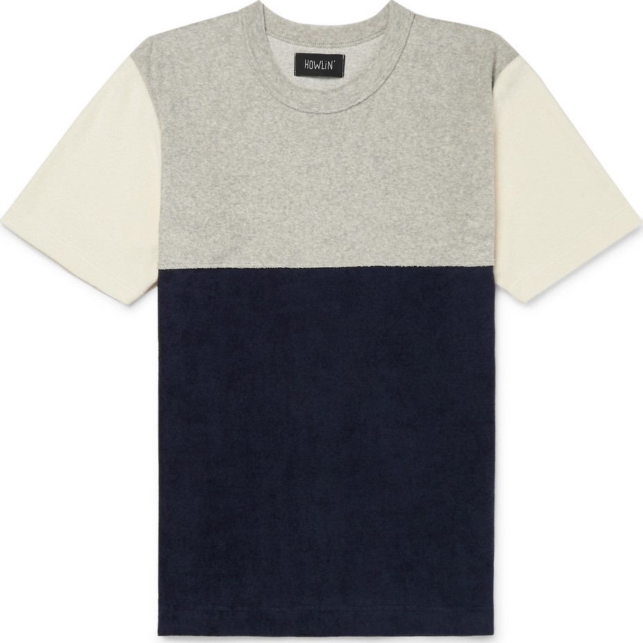 Howlin' Colour-Block Cotton-Blend Terry T-Shirt