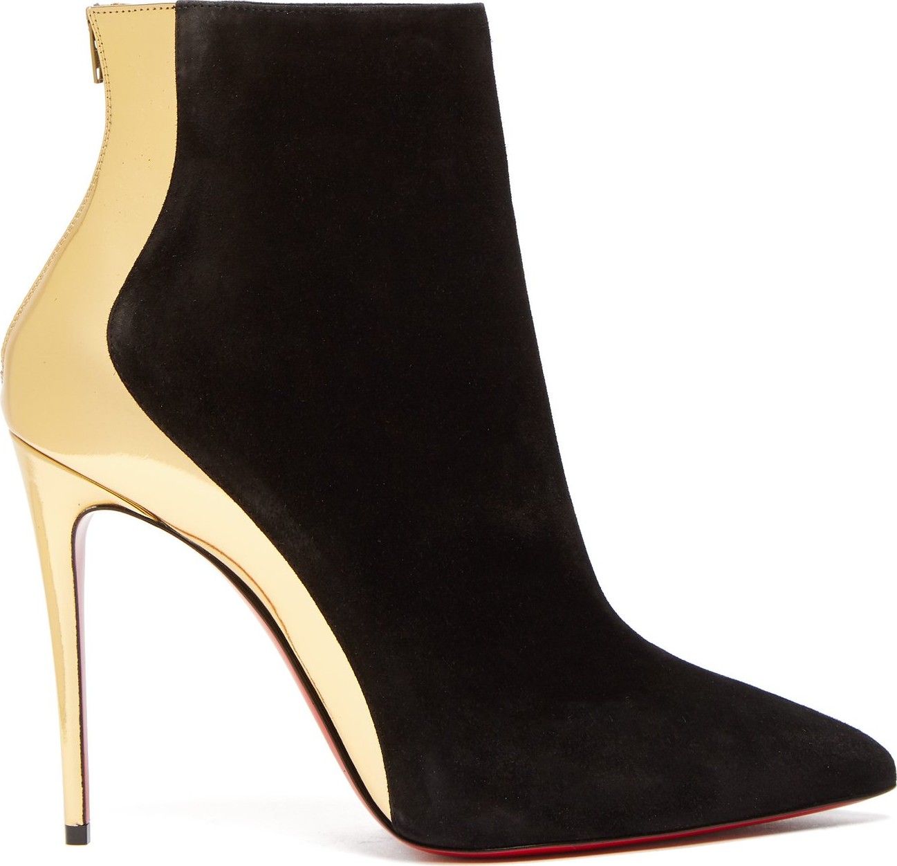 Christian Louboutin Delicotte 100 suede and leather ankle boots