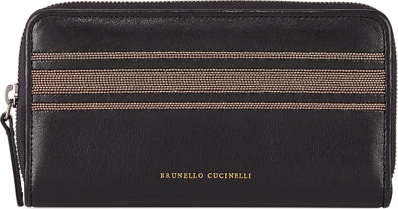 Brunello Cucinelli Leather Zip Continental Wallet