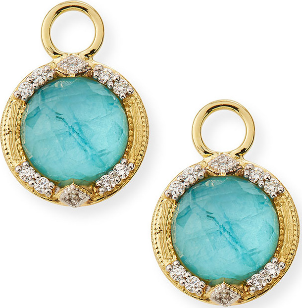 Jude Frances 18k Lisse Round Triple Earring Charms