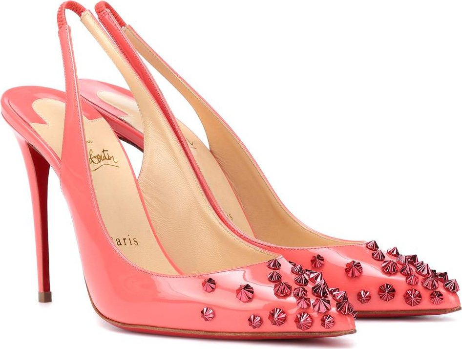 Christian Louboutin Drama Sling 100 patent leather pumps