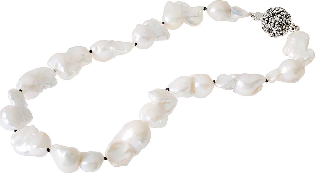 Stephen Dweck Baroque Pearl & Black Spinel Necklace
