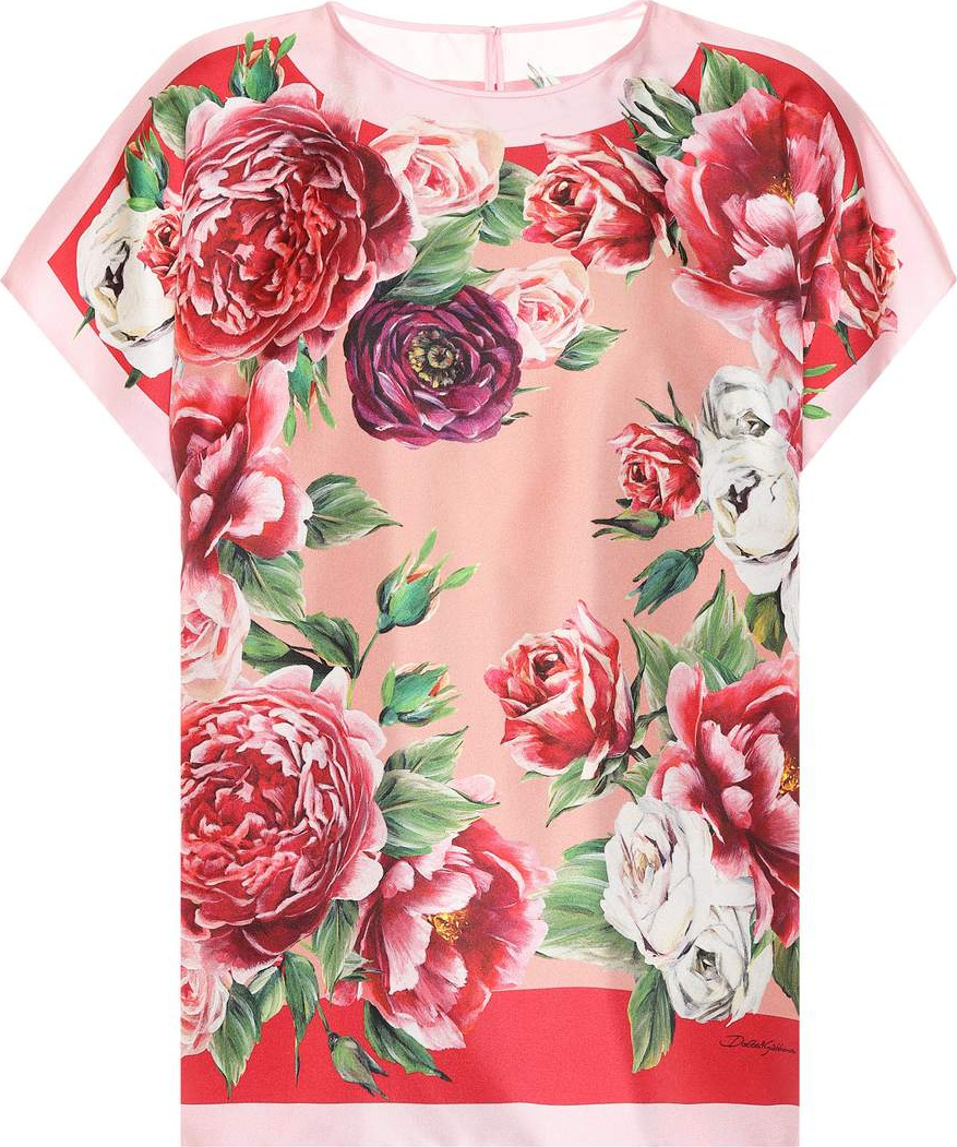 Dolce & Gabbana Floral-printed silk blouse