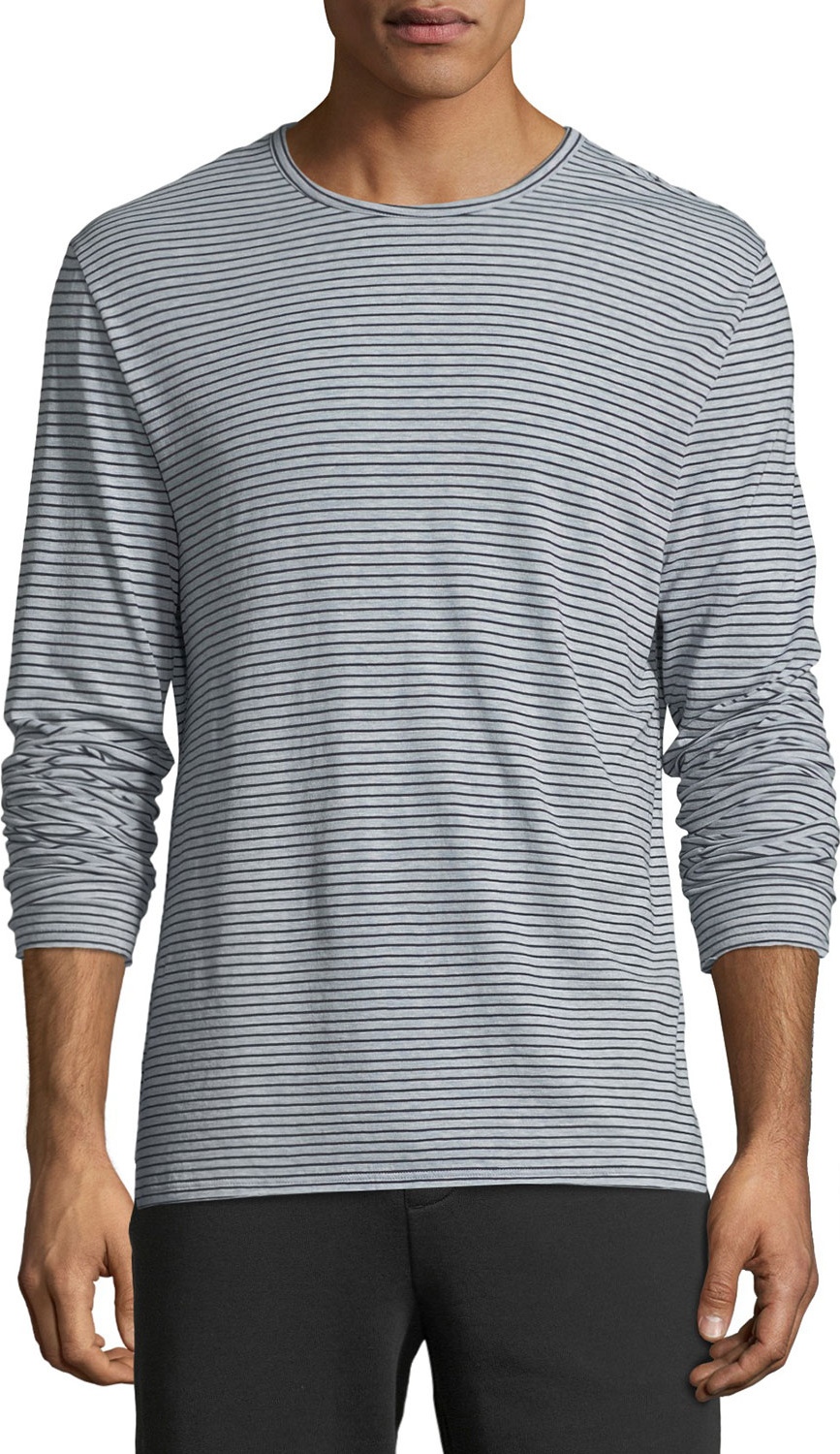 Vince Men's Feeder Striped Long-Sleeve T-Shirt