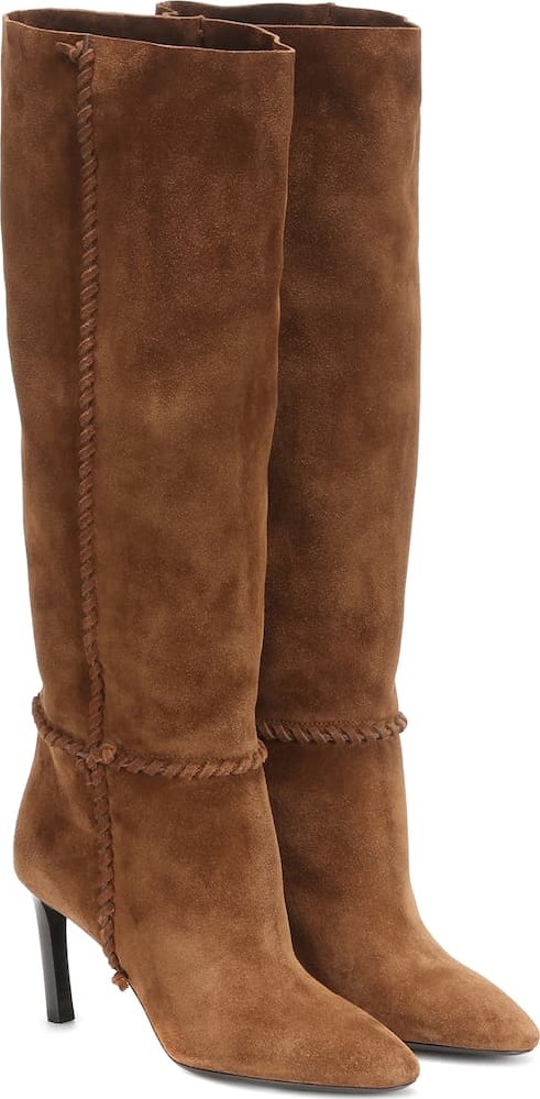 Saint Laurent Mica 75 suede boots